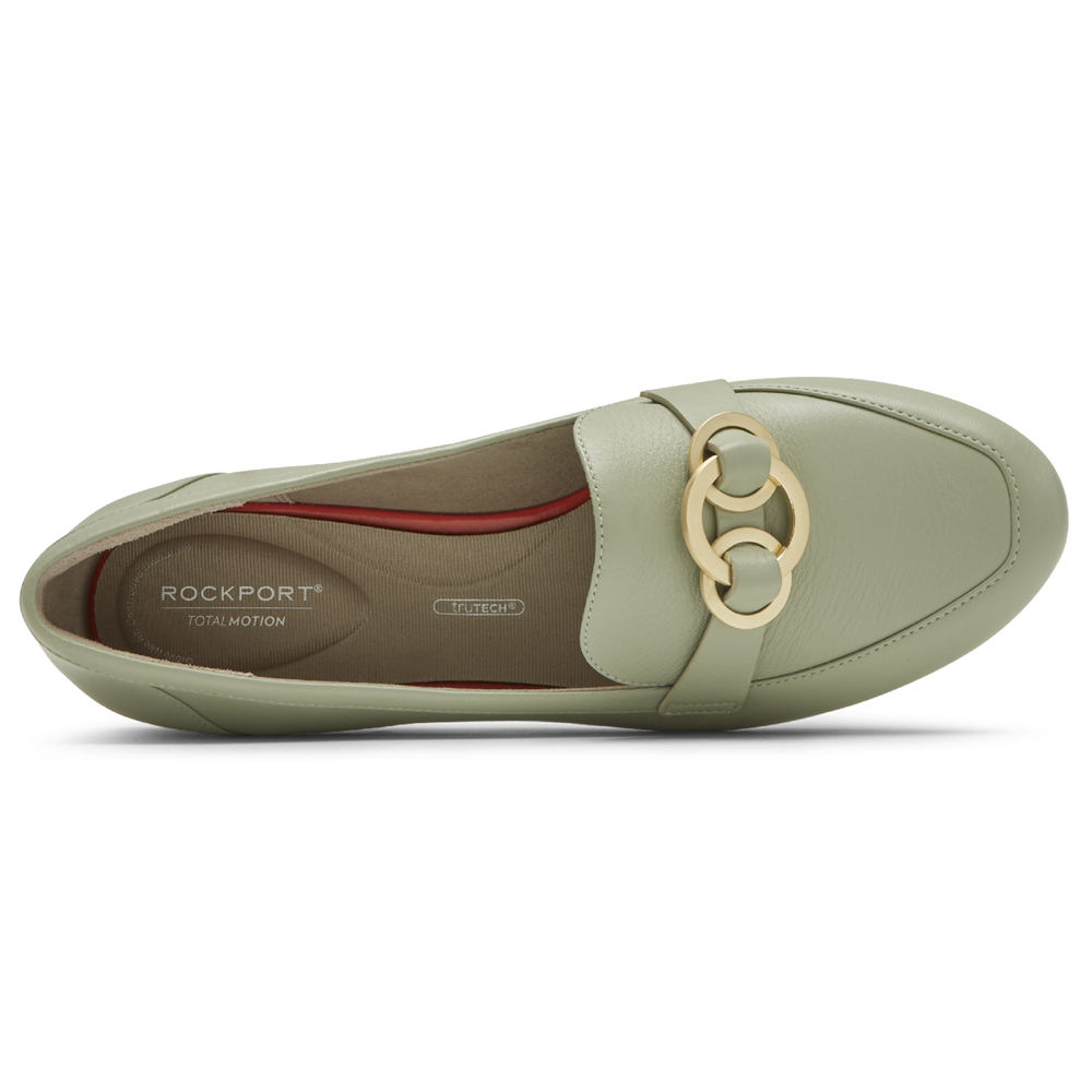 Rockport Womens Loafers Olive - Total Motion Tavia Ring - UK 824-VLFNCD